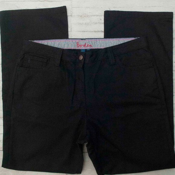 Boden Black High Rise Straight Leg Denim Jeans size 18 R - Picture 5 of 5
